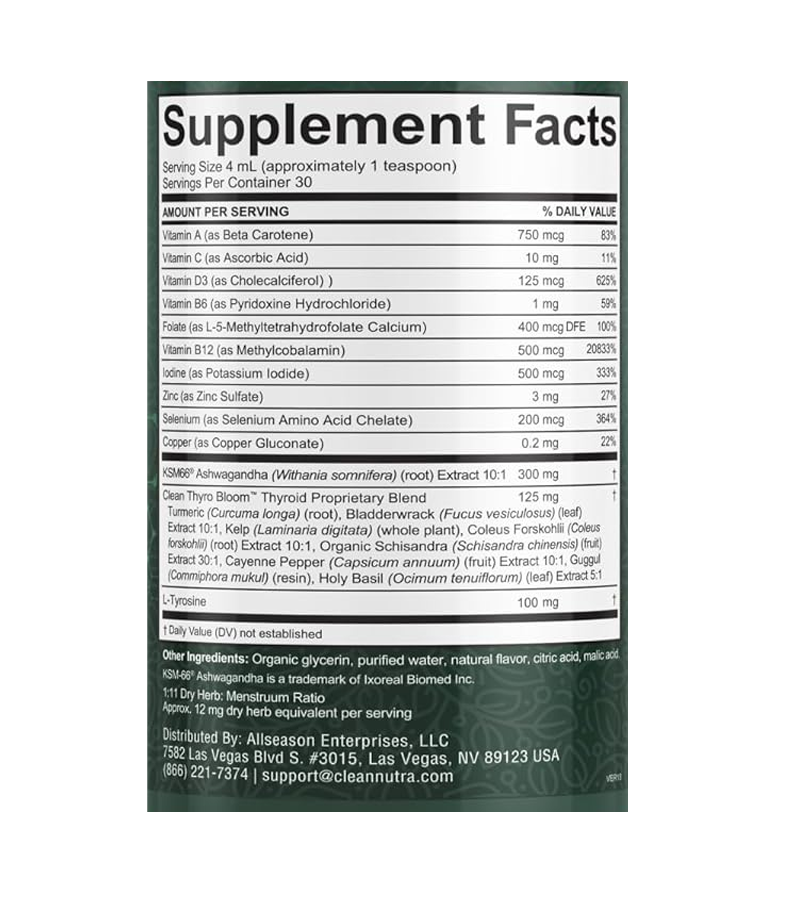 Thyroid Support All In One Liquid Drops Formula - 120ml