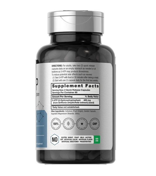 5-HTP Supplement 400mg - 120 Capsules