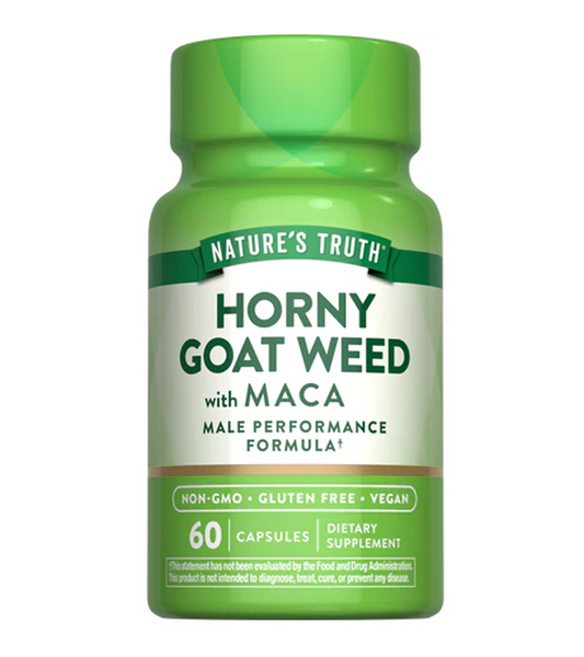 Horny Goat Weed with Maca - 60 Vegetarian Capsules