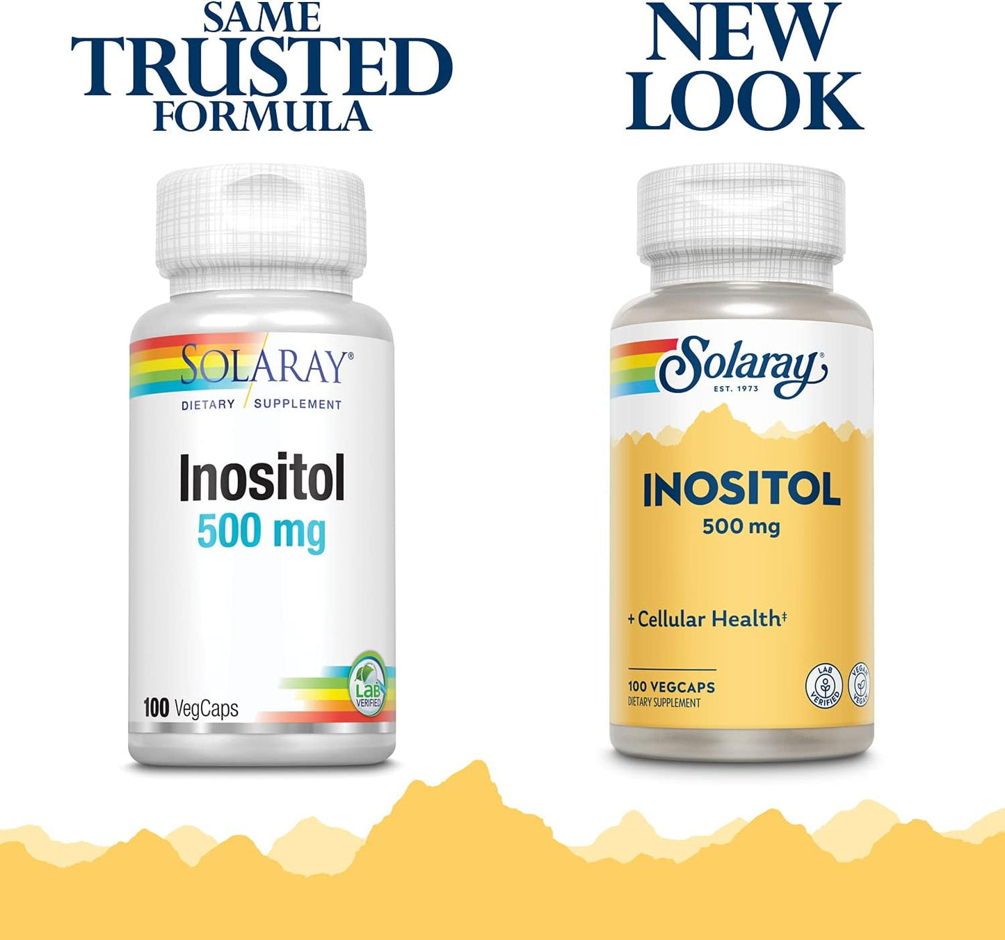Inositol 500 mg, Nervous System & Brain Support - 100 VegCaps