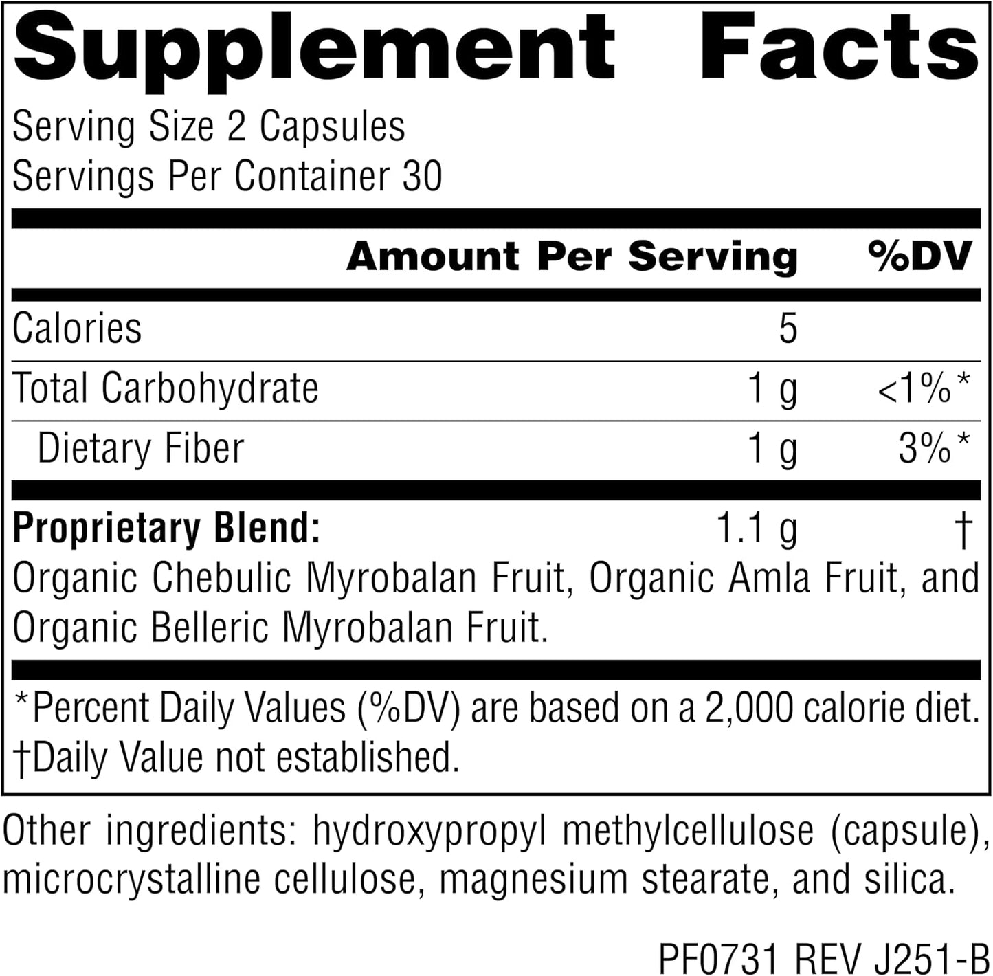 Triphala Gold 550 mg Per Capsule , for GI Tract Wellness - 60 Veg Capsules