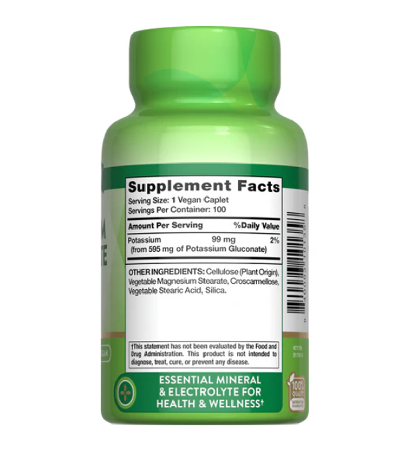 Potassium Gluconate 595 mg - 100 Caplets