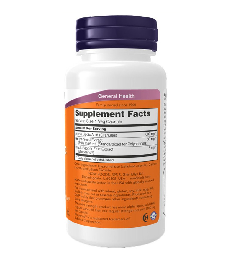 Alpha Lipoic Acid 600mg - 60 Capsules