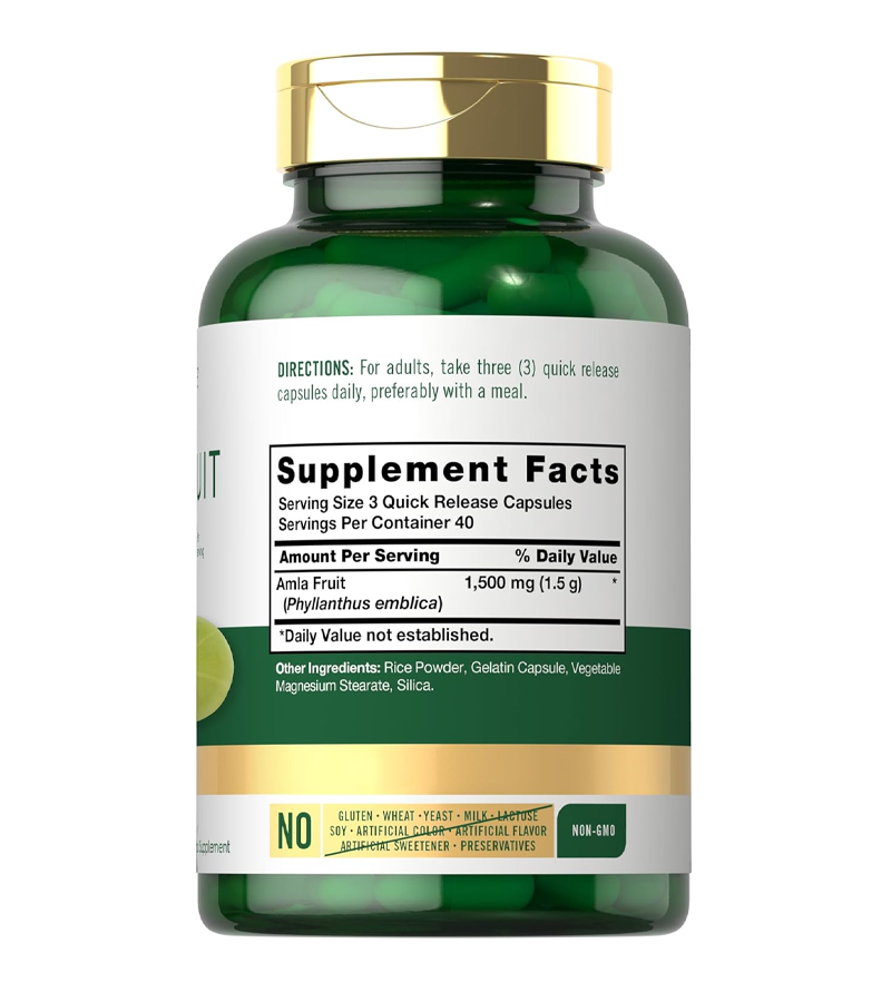Amla Fruit 1500mg - 120 Capsules