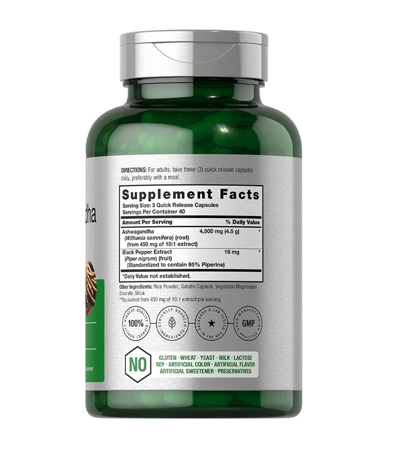 Ashwagandha Capsules 4500 mg - 120 Count