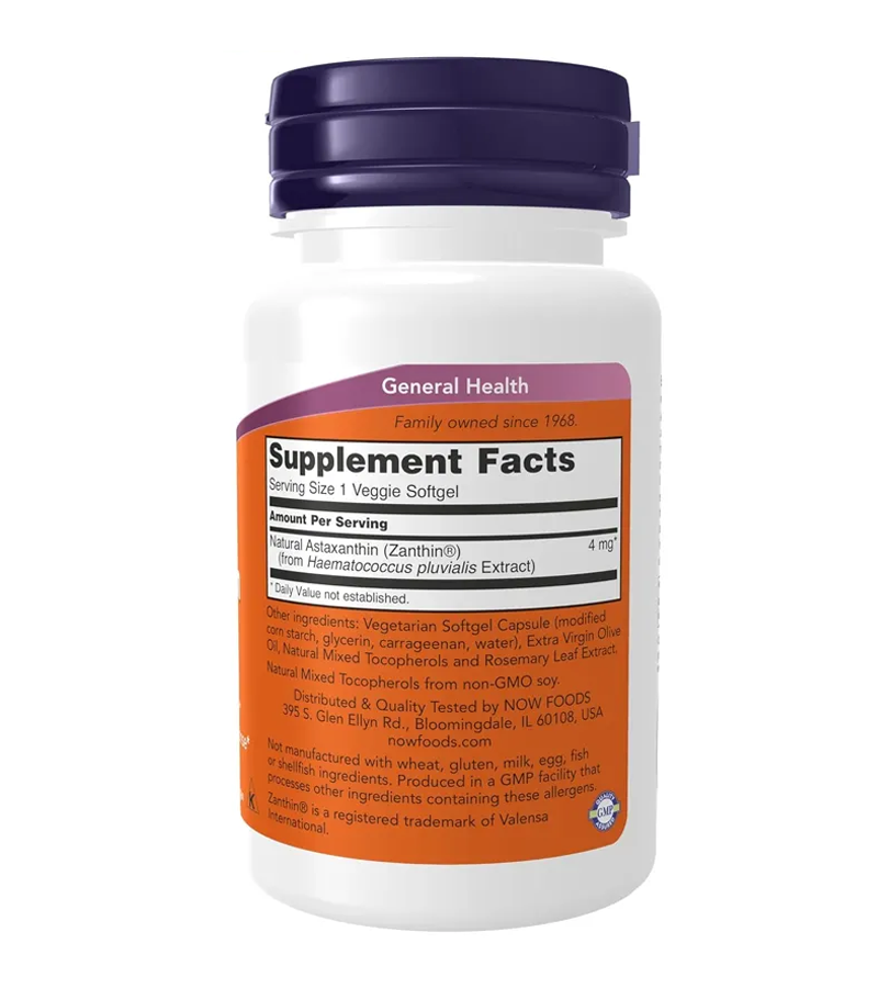 Astaxanthin 4mg Support Eye Health - 60 Veg Capsules