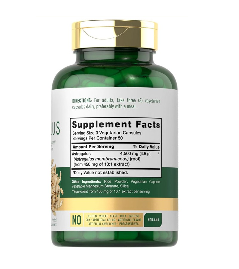 Astragalus Root - 4500mg per serving - 150 Capsules
