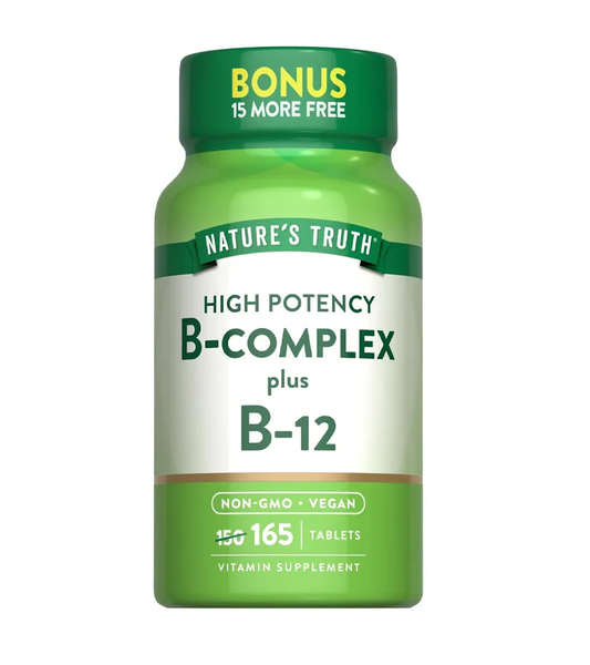 B-Complex Plus B-12 - 165 Tablets