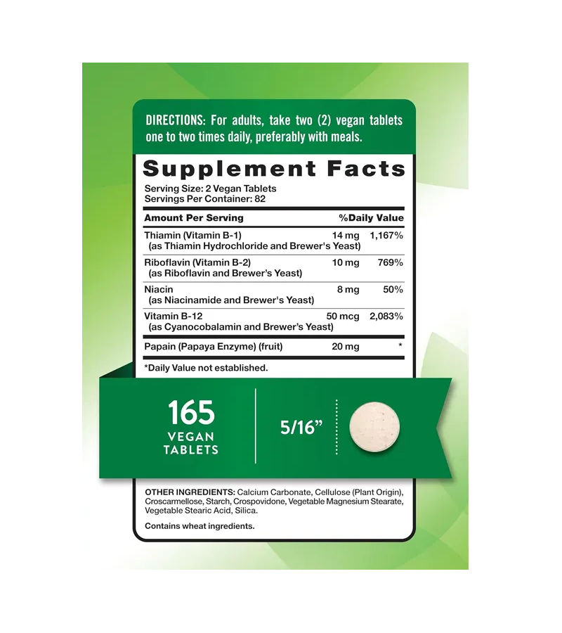 B-Complex Plus B-12 - 165 Tablets