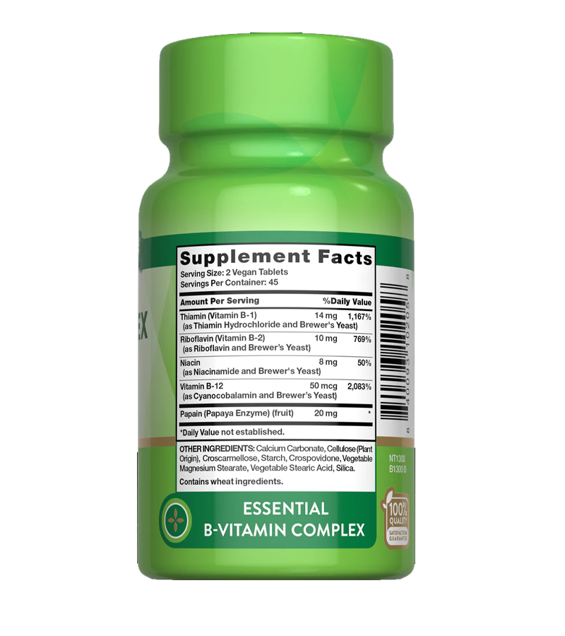 B-Complex Plus B-12 - 90 Tablets