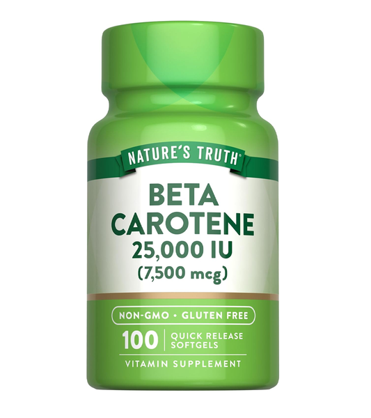Beta Carotene 25,000 IU - 100 Softgels