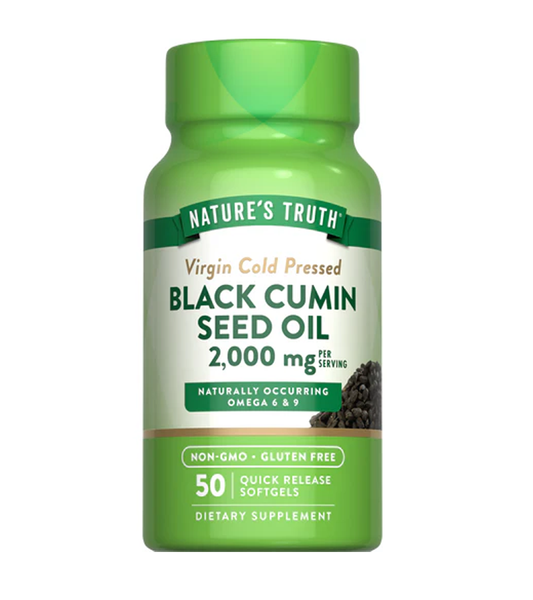 Black Cumin Seed Oil 2,000 mg - 50 Quick Release Softgels