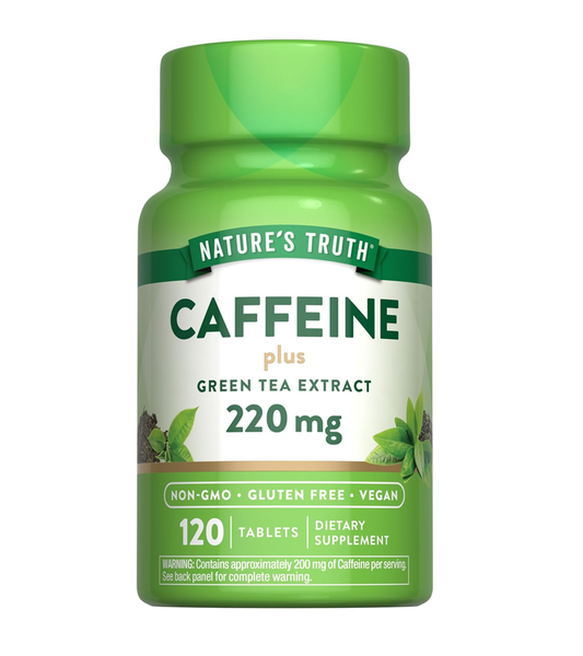 Caffeine 220 mg plus Green Tea Extract - 120 Tablets