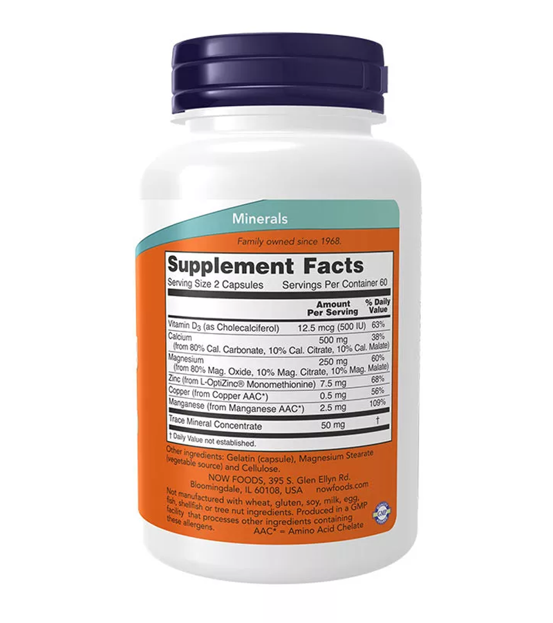 Cal-Mag Caps with Trace Minerals & D3 -120 Capsules