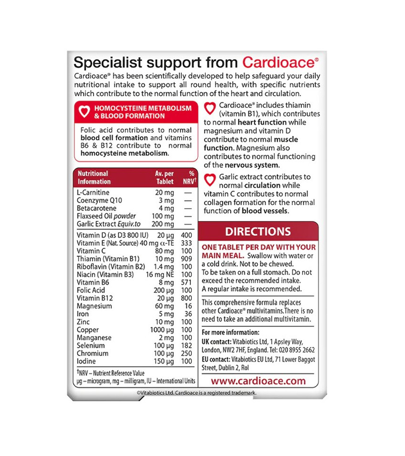 Cardioace Original - 30 Tablets