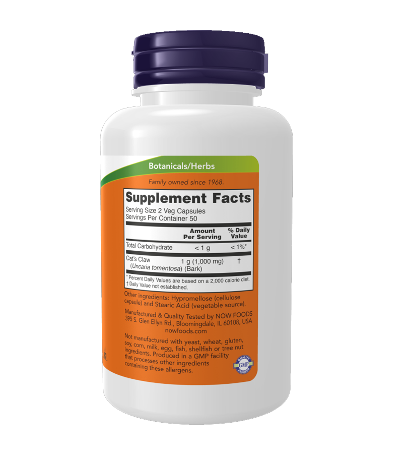 Cat's Claw 500 mg - 100 Veg Capsules