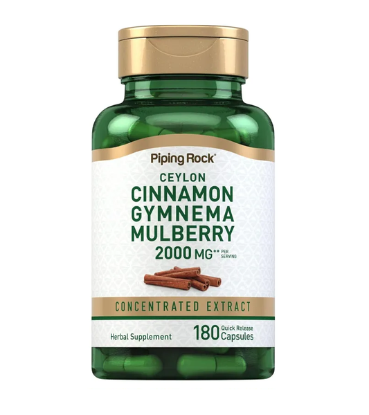 Ceylon Cinnamon Gymnema Mulberry Complex 2000mg - 180 Capsules