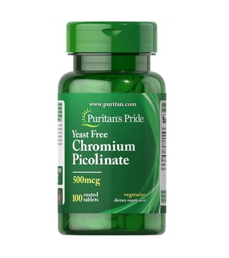 Chromium Picolinate 500 mcg Yeast Free - 100 Caplets