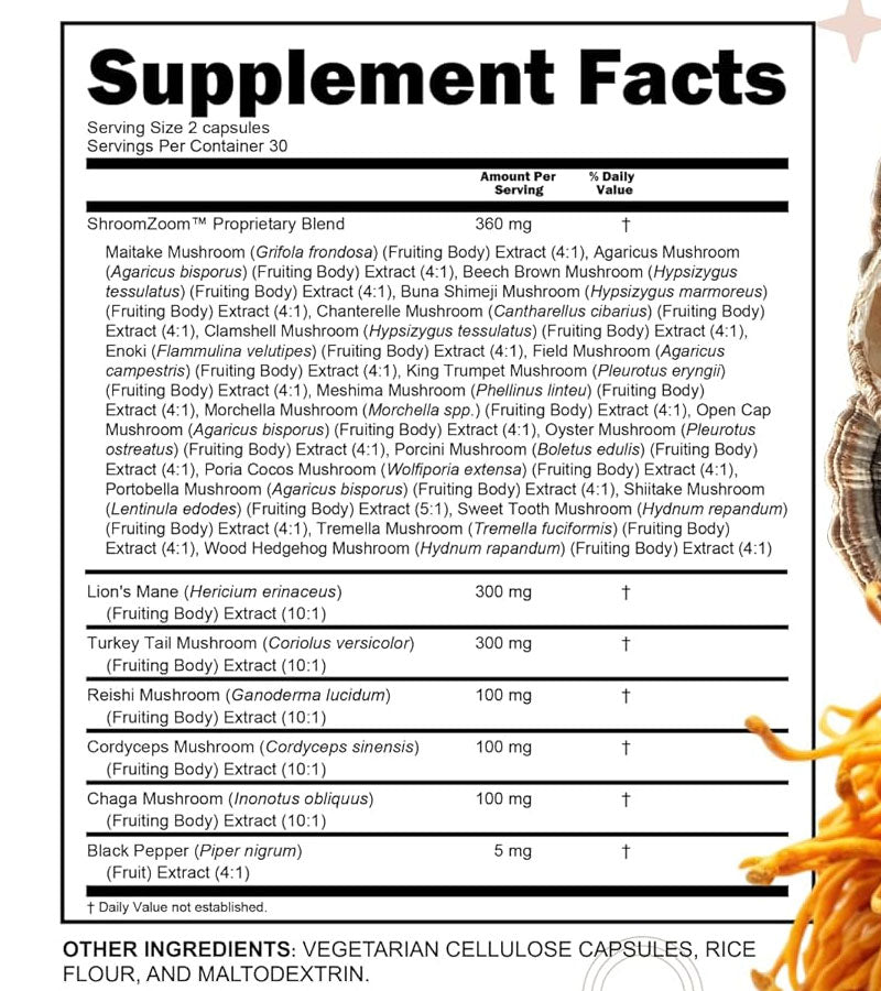 Lions Mane 20 in 1 Mushroom - 60 Capsules