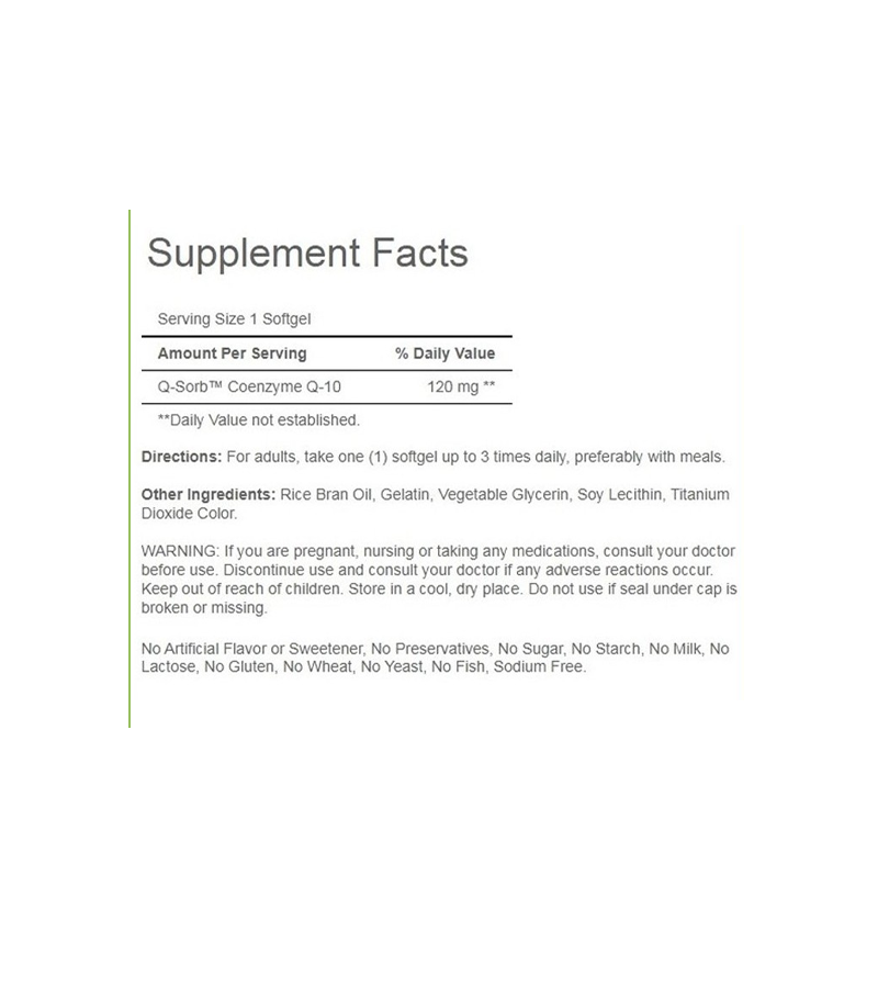 CoQ-10 100MG - 60 Softgels