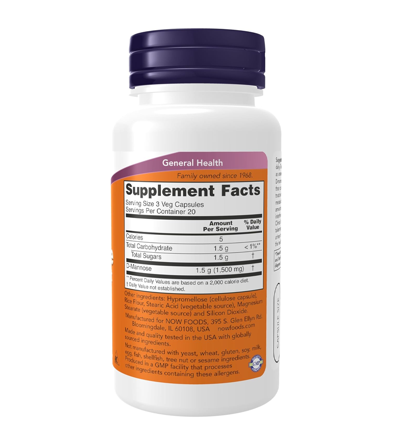 D-Mannose 500 mg - 60 Veg Capsules