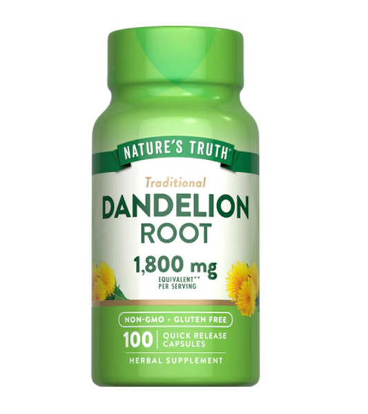 DANDELION ROOT EXTRACT 1800 MG - 100 Quick Release Capsules