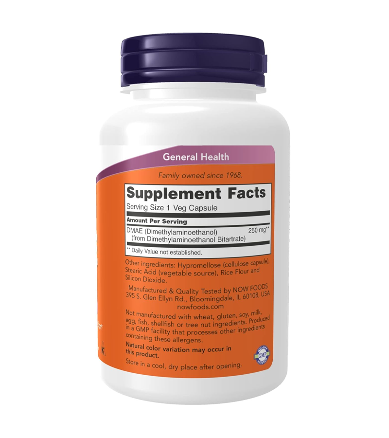 DMAE (Dimethylaminoethanol) 250 mg - Healthy Brain Function - 100 Veg Capsules