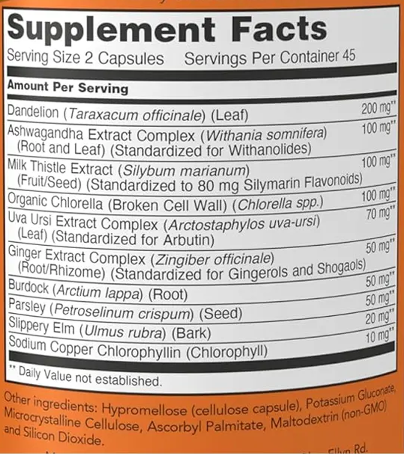 Detox & Cleanse - Liver and Kidney Support - 90 Veg Capsules