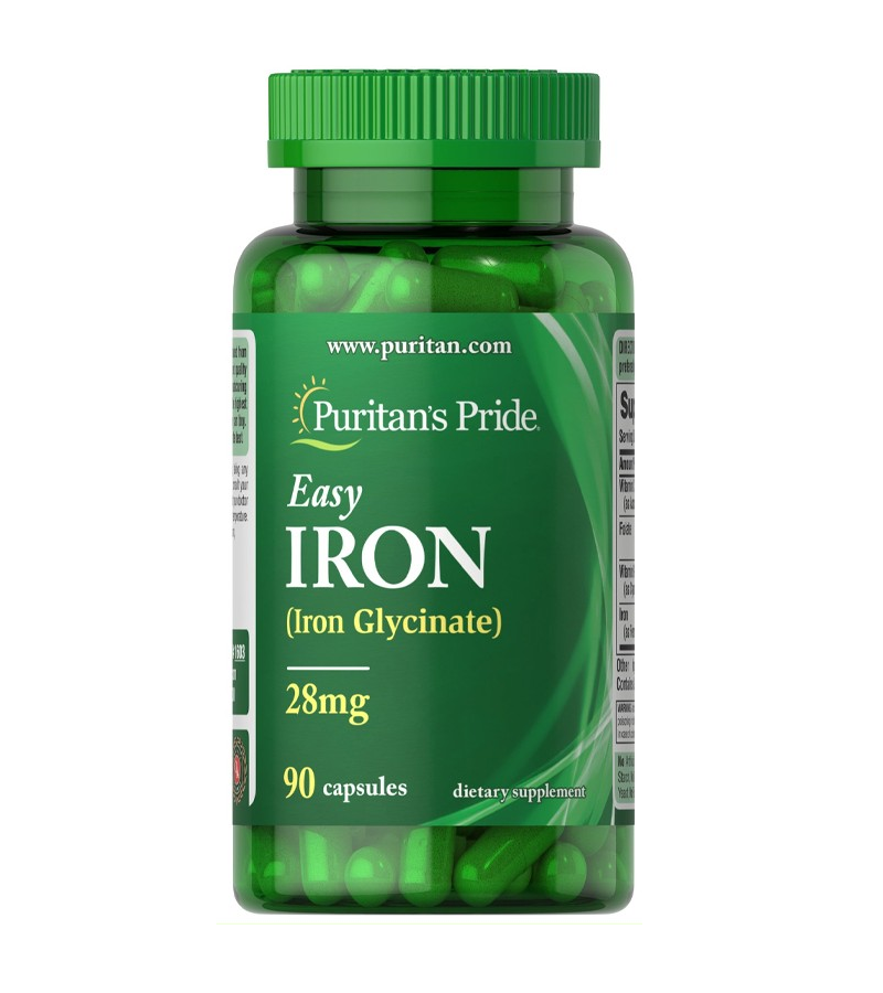 Easy Iron 28 mg (Iron Glycinate) - 90 Capsules