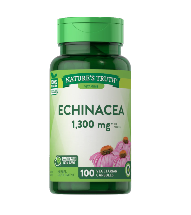 Echinacea Extract 1300 mg - 100 Vegetarian Capsules
