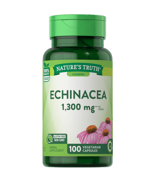 Echinacea Extract 1300 mg - 100 Vegetarian Capsules