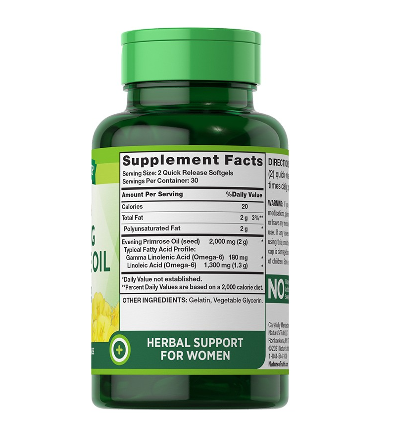 Evening Primrose Oil 2,000 mg - 60 Quick Release Softgels