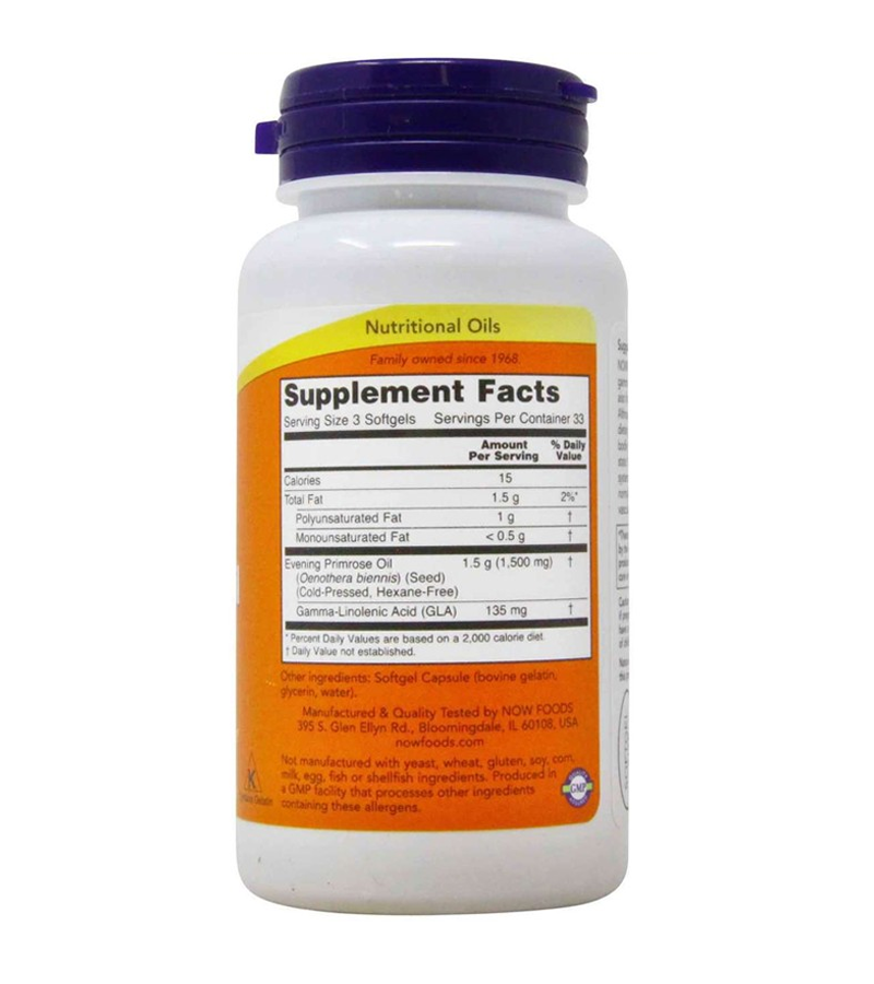 Evening Primrose Oil 500 MG - 100 Softgels