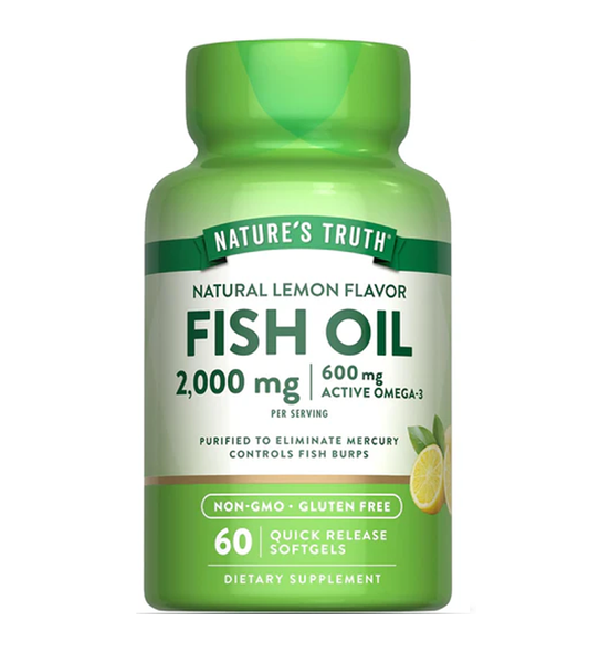 FISH OIL OMEGA 3 2000 MG | LEMON FLAVOR - 60 Softgels
