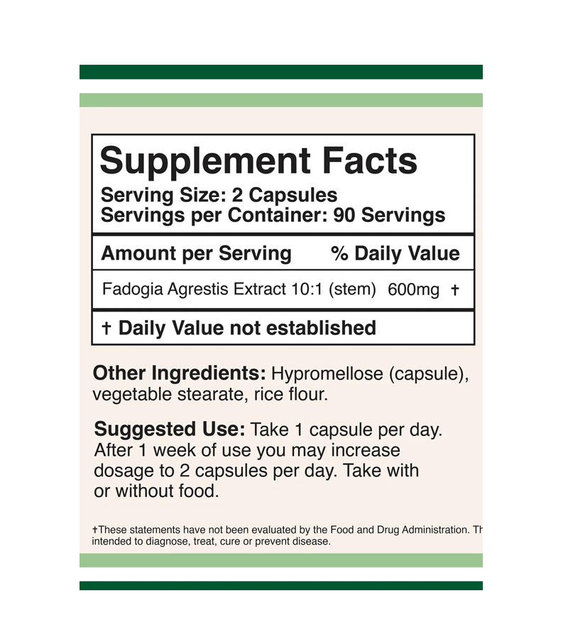 Fadogia Agrestis Supplement - 180 Capsules