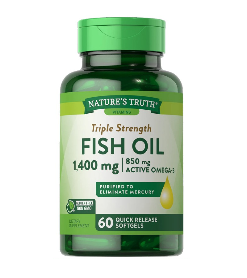 Fish Oil Omega 3 1400 mg - 60 Quick Release Softgels