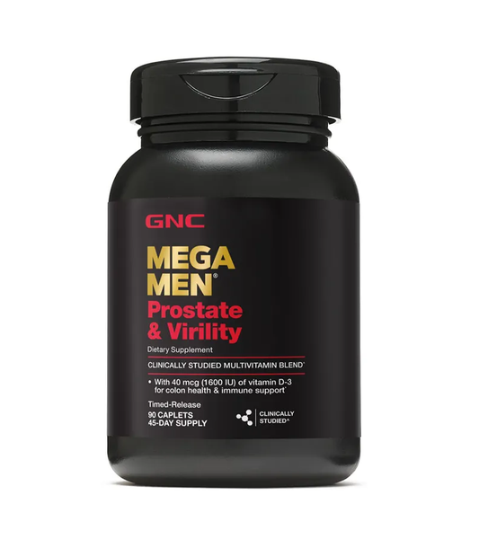 GNC Mega Men Prostate and Virility Multivitamin - 90 Caplets