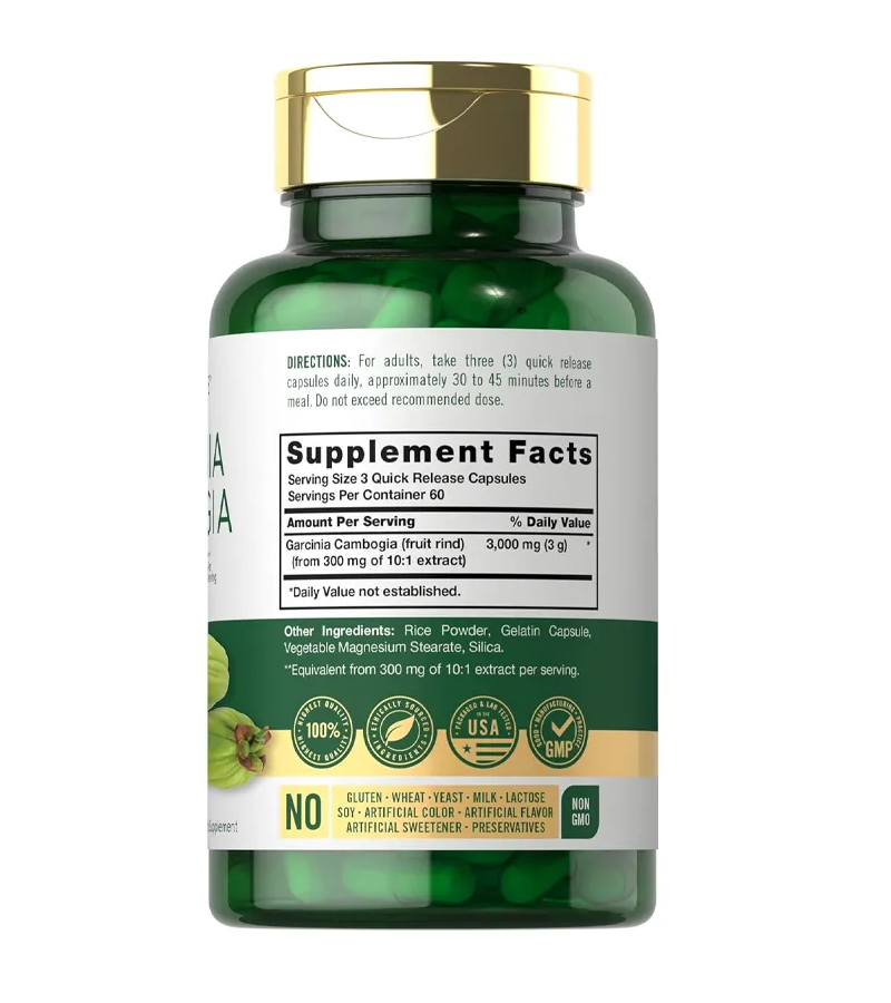 Garcinia Cambogia Extract 3000mg - 180 Capsules