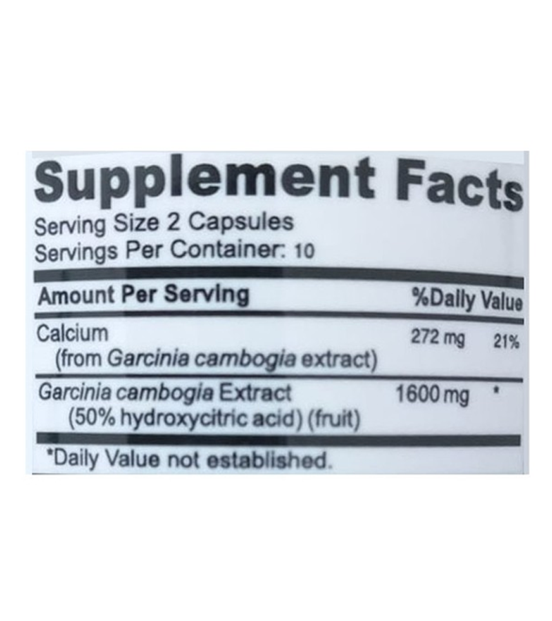 Garcinia Cambogia 1600 - 20 Capsules