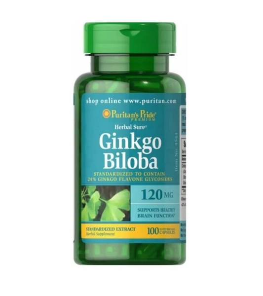 Ginkgo Biloba Standardized Extract 120 mg - 100 CAP