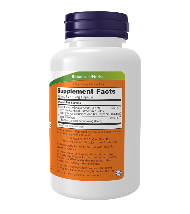 Ginkgo Biloba 120mg - 50 Veg Capsules