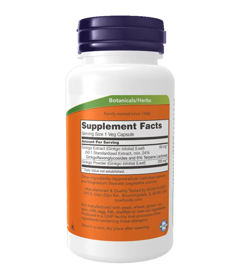 Ginkgo Biloba 60mg - 60 Veg Capsules