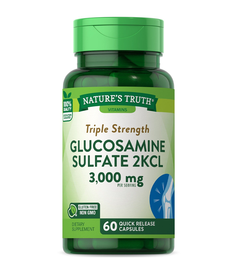 Glucosamine Sulfate 2KCL 3,000mg Triple Strength Quick Release Capsules - 60 Capsules