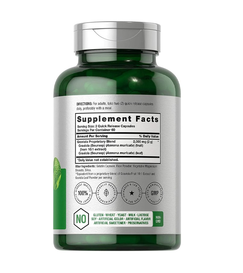 Graviola Extract 2000mg | 120 Capsules