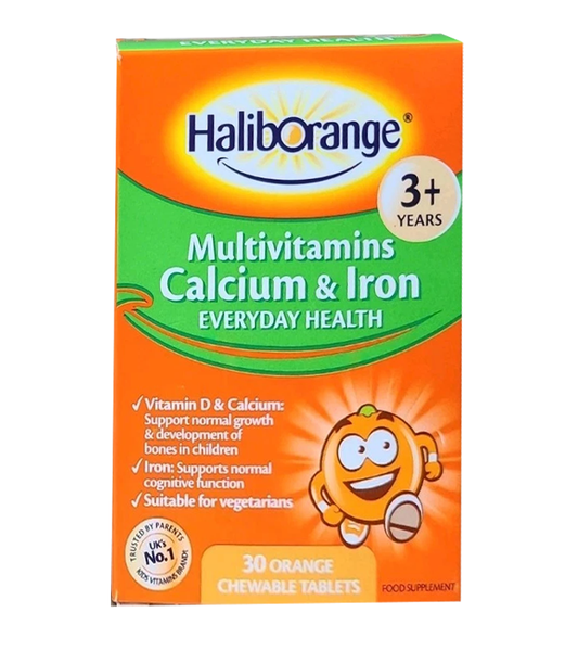 Haliborange Kids Multivitamins Calcium & Iron - 30 Orange Chewables Tablets