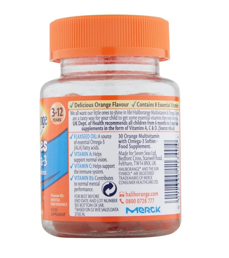 Haliborange Omega-3 & Multivitamins Teen - 30 Softies ( Best Before 11-2026 )