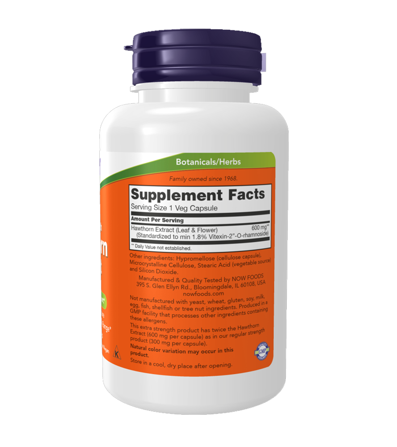 Hawthorn Extract 600 mg Extra Strength - 90 Veg Capsules