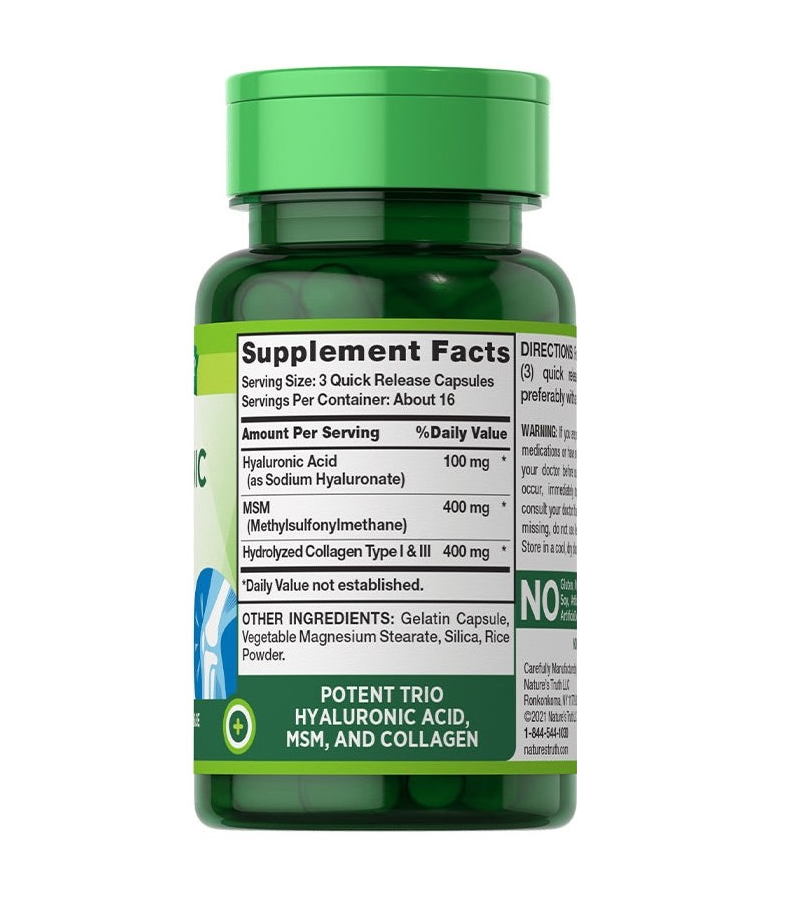 Hyaluronic Acid Complex 900 mg - 50 Quick Release Capsules