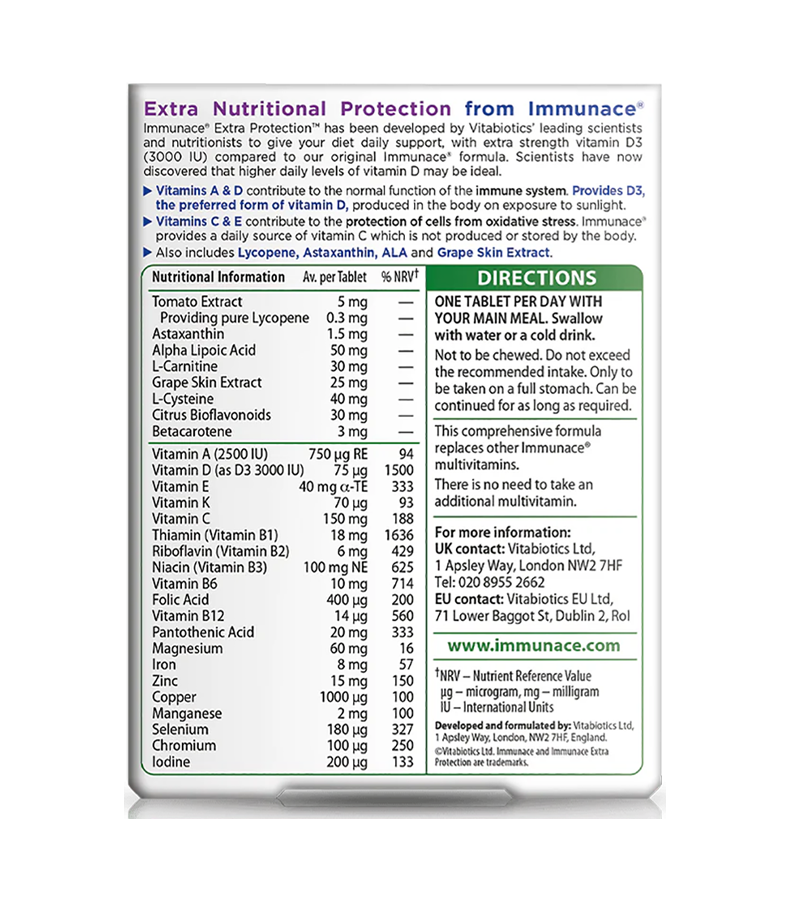 Immunace Extra Protection - 30 Tablets