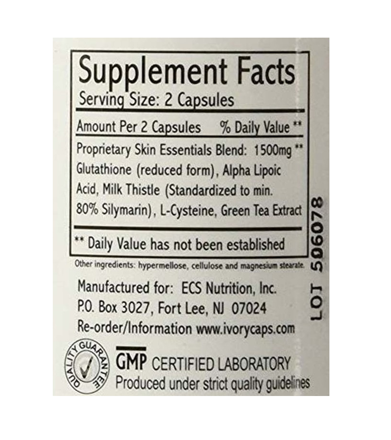 Ivory Caps - Maximum Potency 1500 mg - 60 capsules